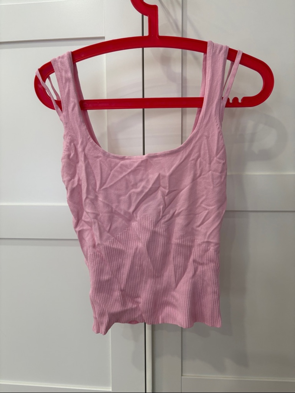 Mango Light Pink Ribbed Tank Top